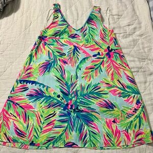 Lilly Pulitzer Colorful Leaf Print Midi Dress Medium